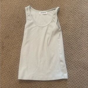 Parke light blue bridal pointelle tank
